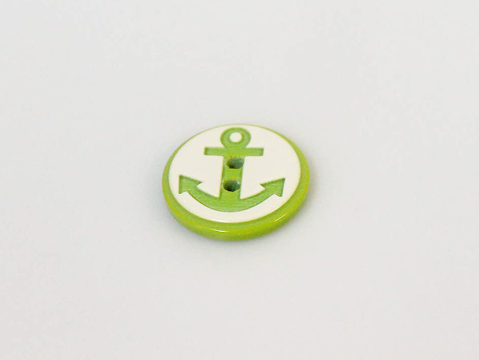 Yeşil 5 Anchor Figure Buttons 15 mm diameter