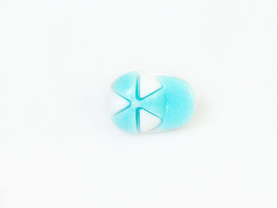 White Light Blue 5 Cap Figure Buttons 15mm long
