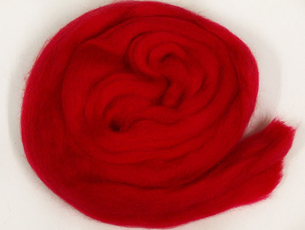 Red Needle Felting Wool