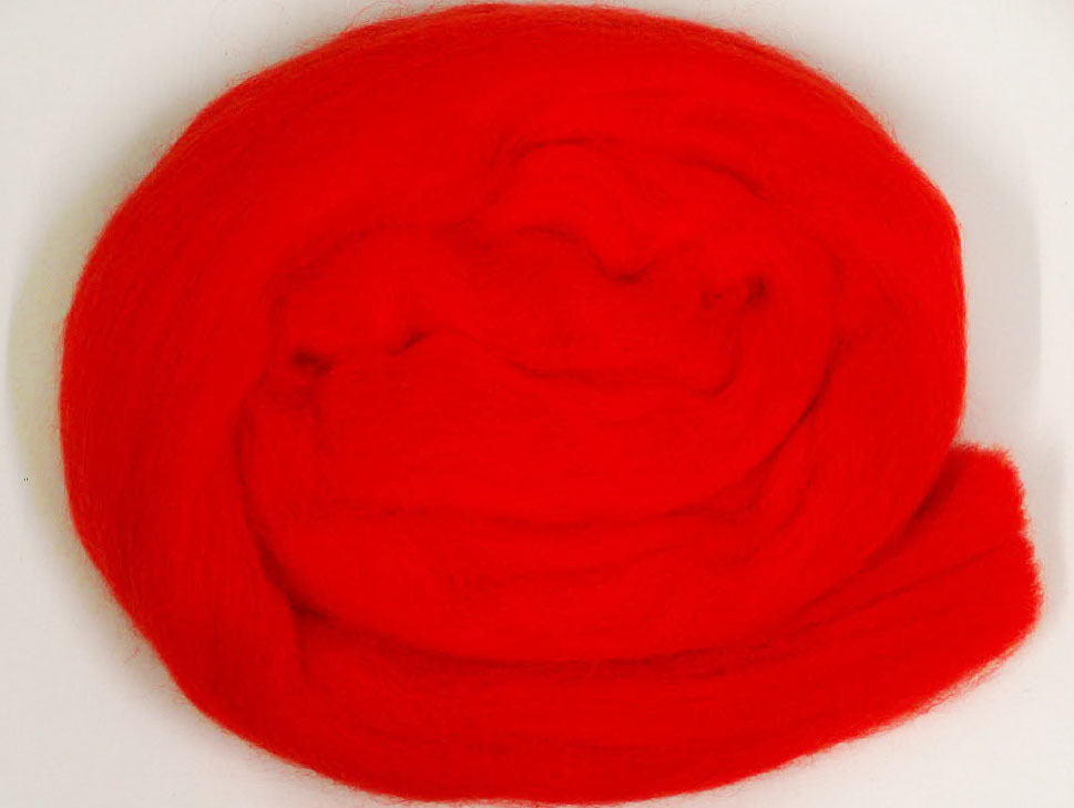 Red Needle Felting Wool