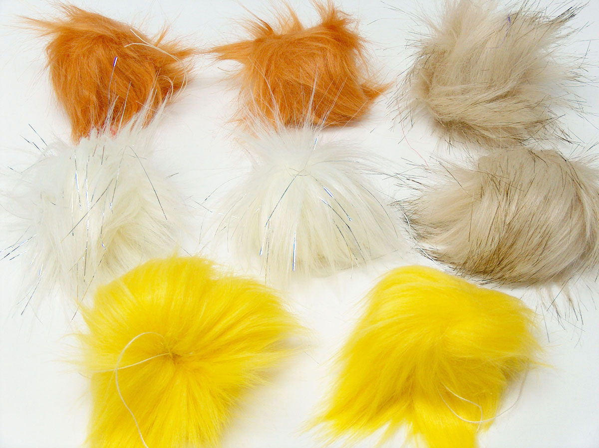 Karışım 8 Faux Fur PomPoms