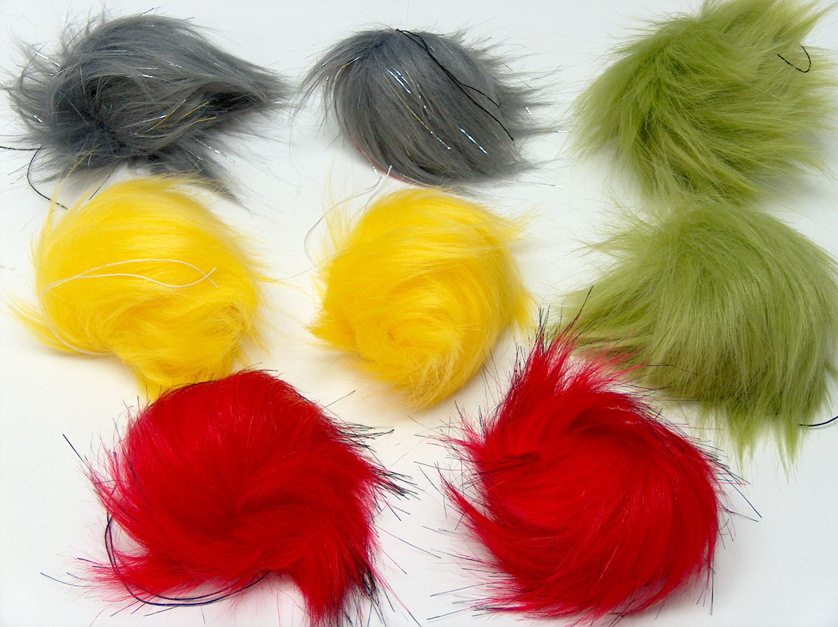 Karışım 8 Faux Fur PomPoms