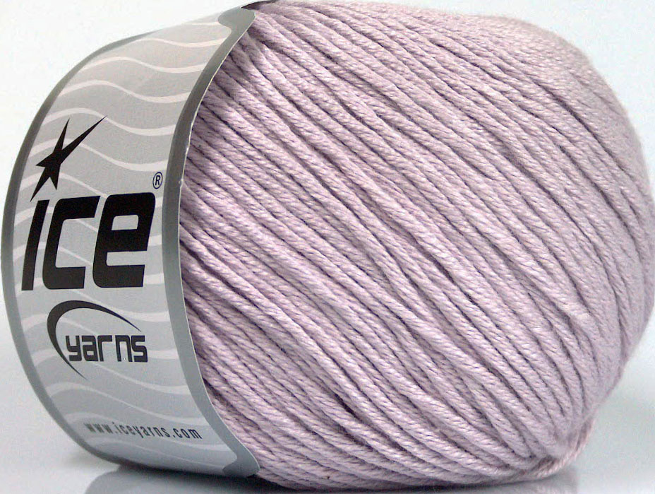 Lot of 4 x 100gr Skeins Ice Yarns COTTON BAMBOO LIGHT (60% Bamboo40% Cotton) Yarn Light Lilac
