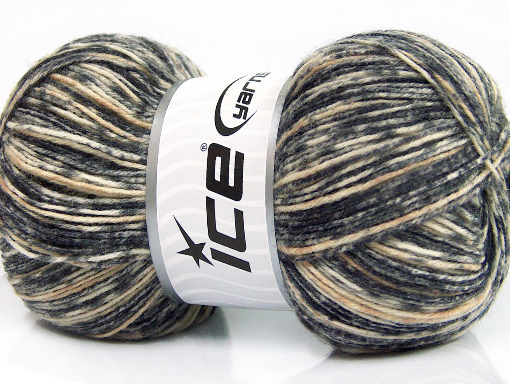 Print Sock Grey Shades Cream