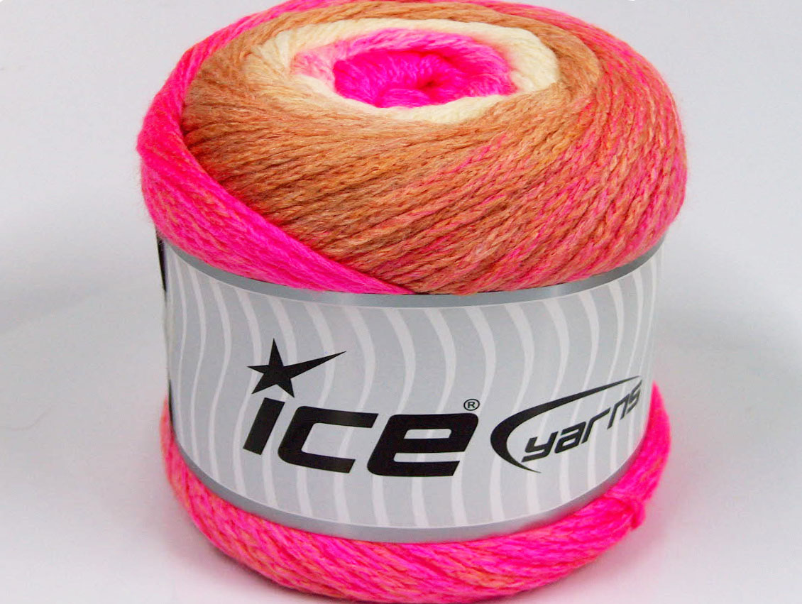 Cakes Chain Neon Pink Light Brown Cream
