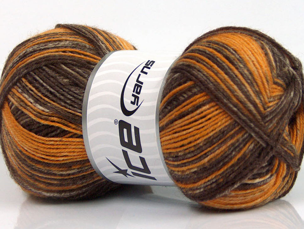 Sale Sock Yarn Brown Shades, Gold