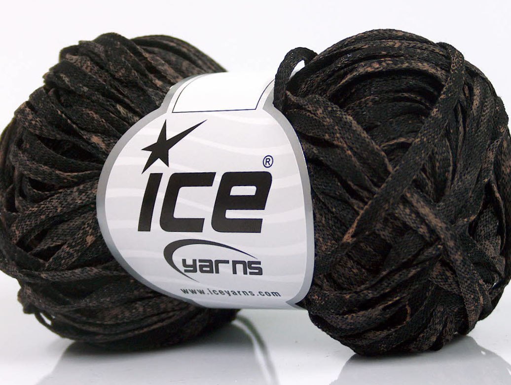 Viscose Shine Bulky Black, Camel