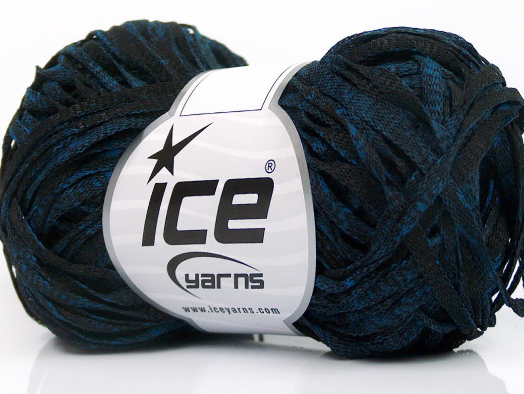 Viscose Shine Bulky Black, Blue