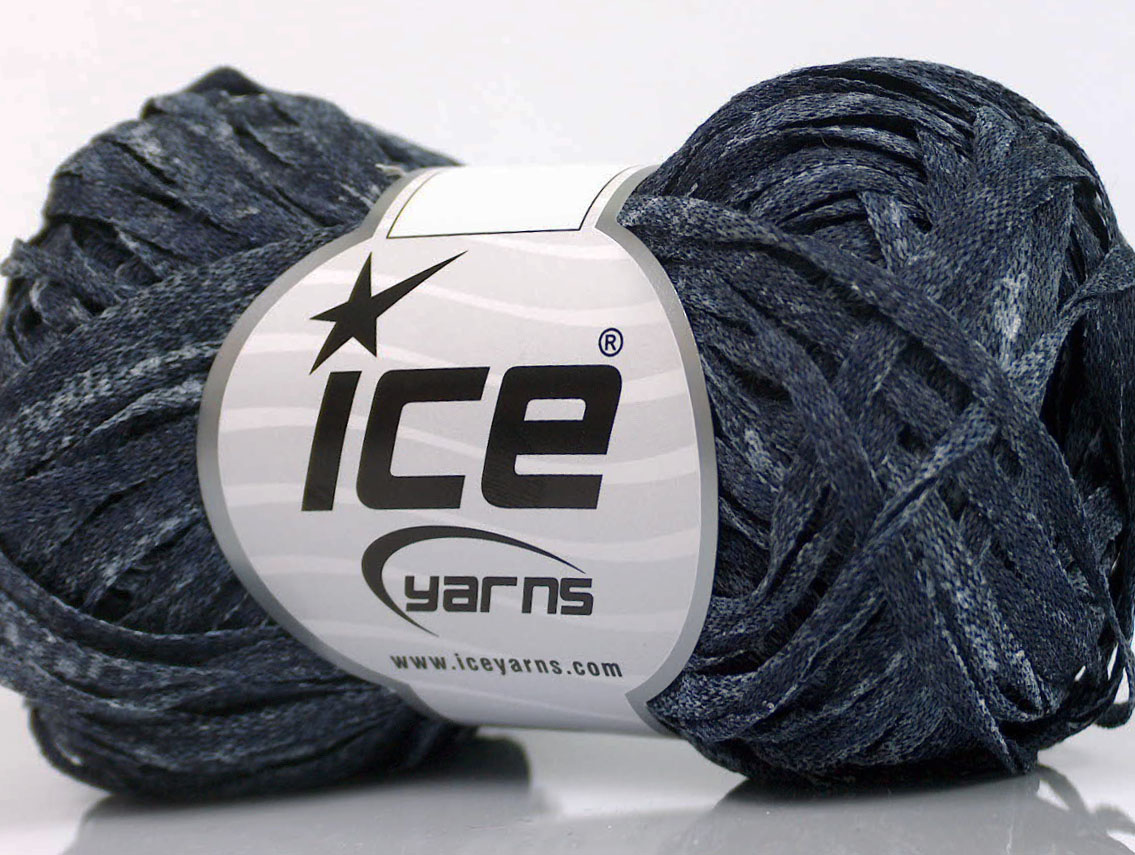 Viscose Shine Bulky Dark Jeans Blue