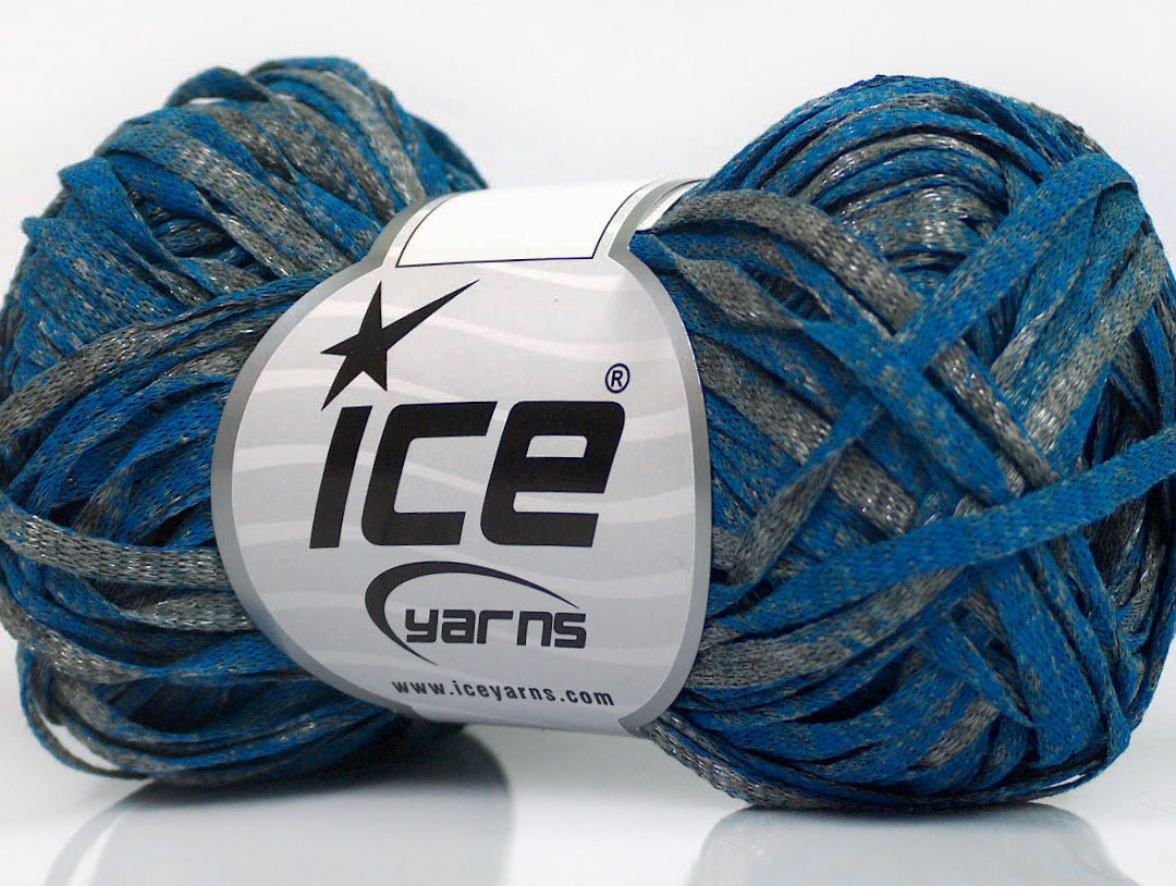 Viscose Shine Bulky Blue, Grey