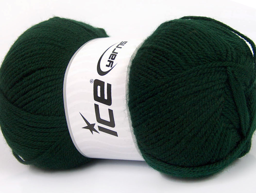 Lot of 4 x 100gr Skeins Ice Yarns GONCA Hand Knitting Yarn Dark Green