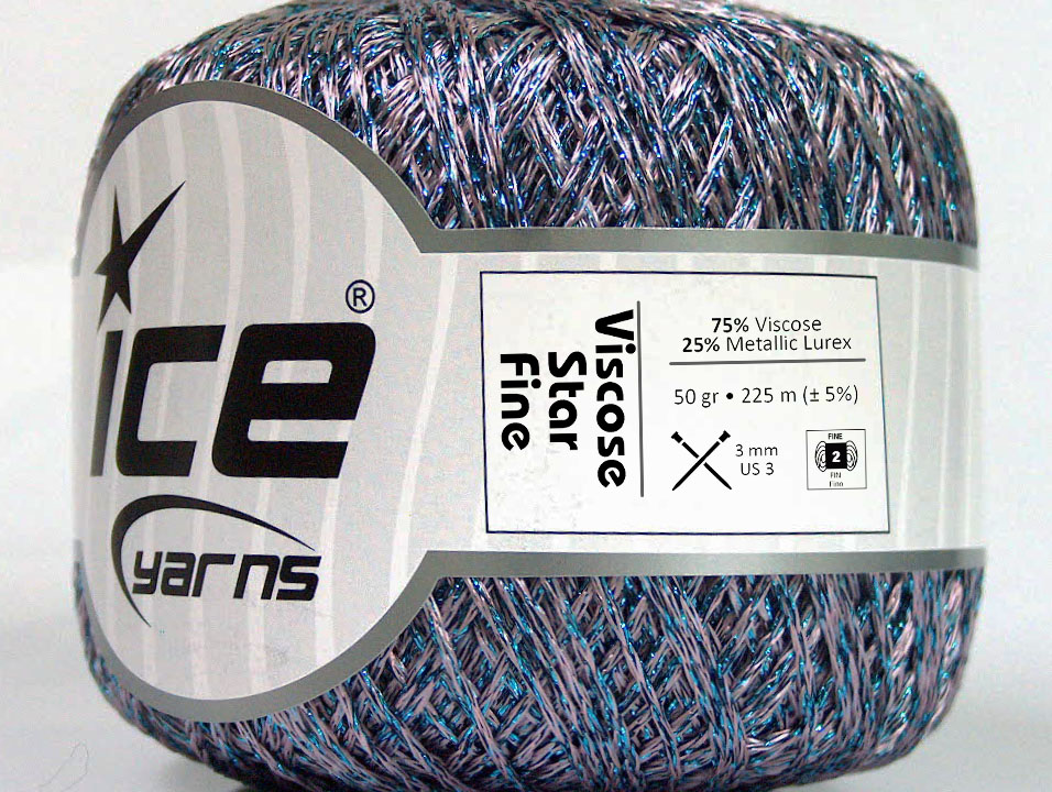 Viscose Star Fine Lilac, Blue