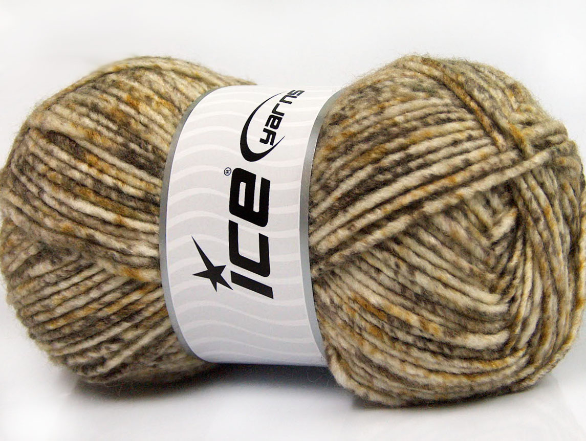Wool Melange Beyaz Deve Tüyü Kahverengi Tonları