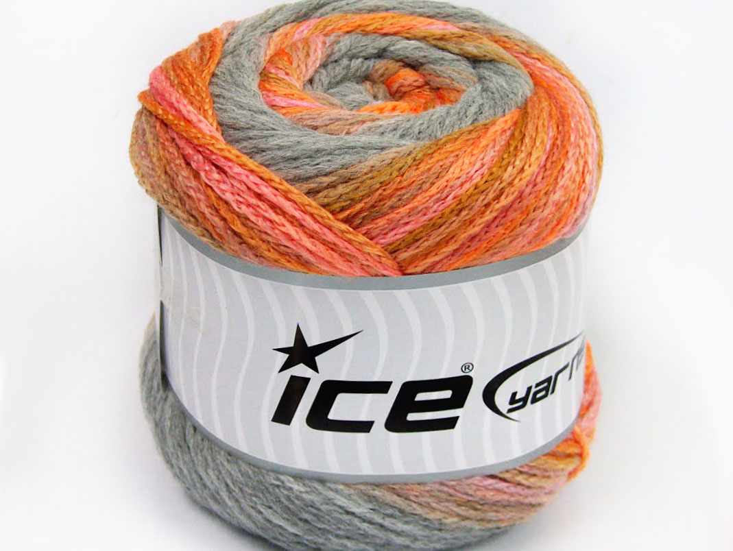 Cakes Chain Grey Shades, Orange, Olive Green, Pink