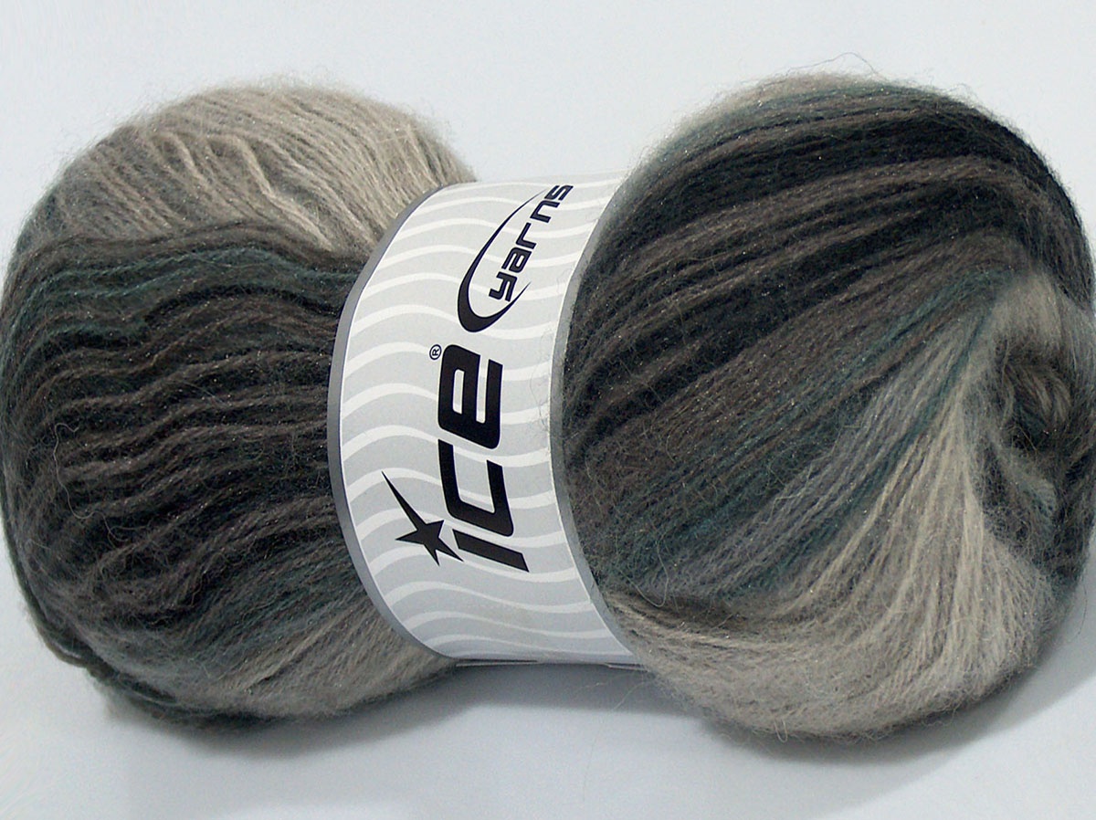 Lot of 4 x 100gr Skeins Ice Yarns ANGORA ACTIVE (25% Angora) Yarn Grey Shades