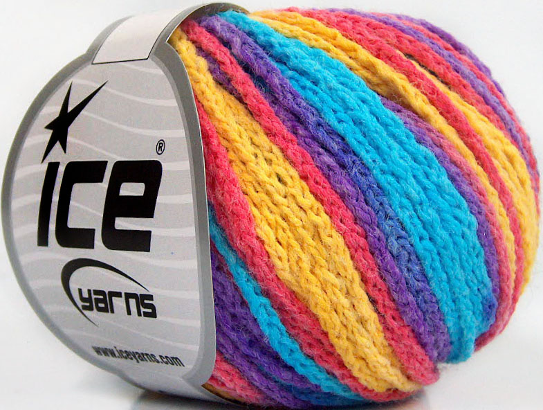 Lot of 8 Skeins Ice Yarns MONACO Yarn Turquoise Purple Salmon Yellow - photo 2