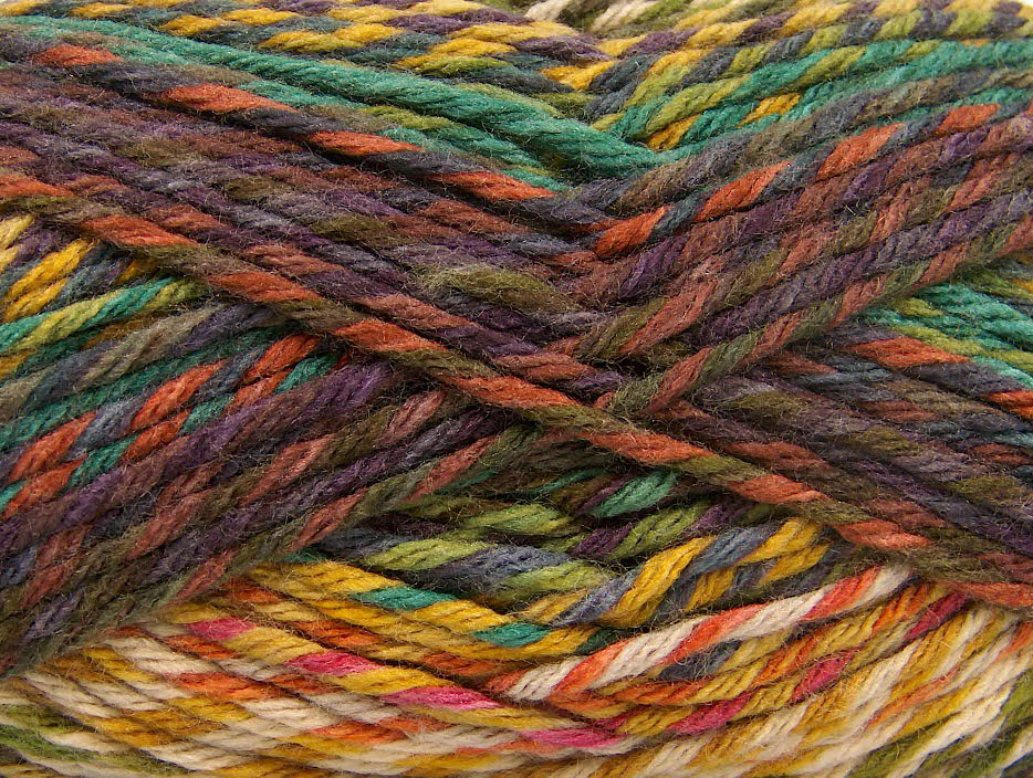 Harmony Maroon, Teal, Copper, Green Shades, SelfStriping Yarns Ice