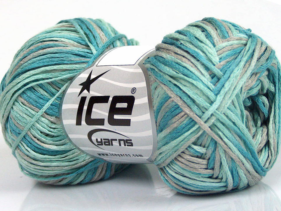 Fettuccia Fine Turquoise Shades, Light Grey