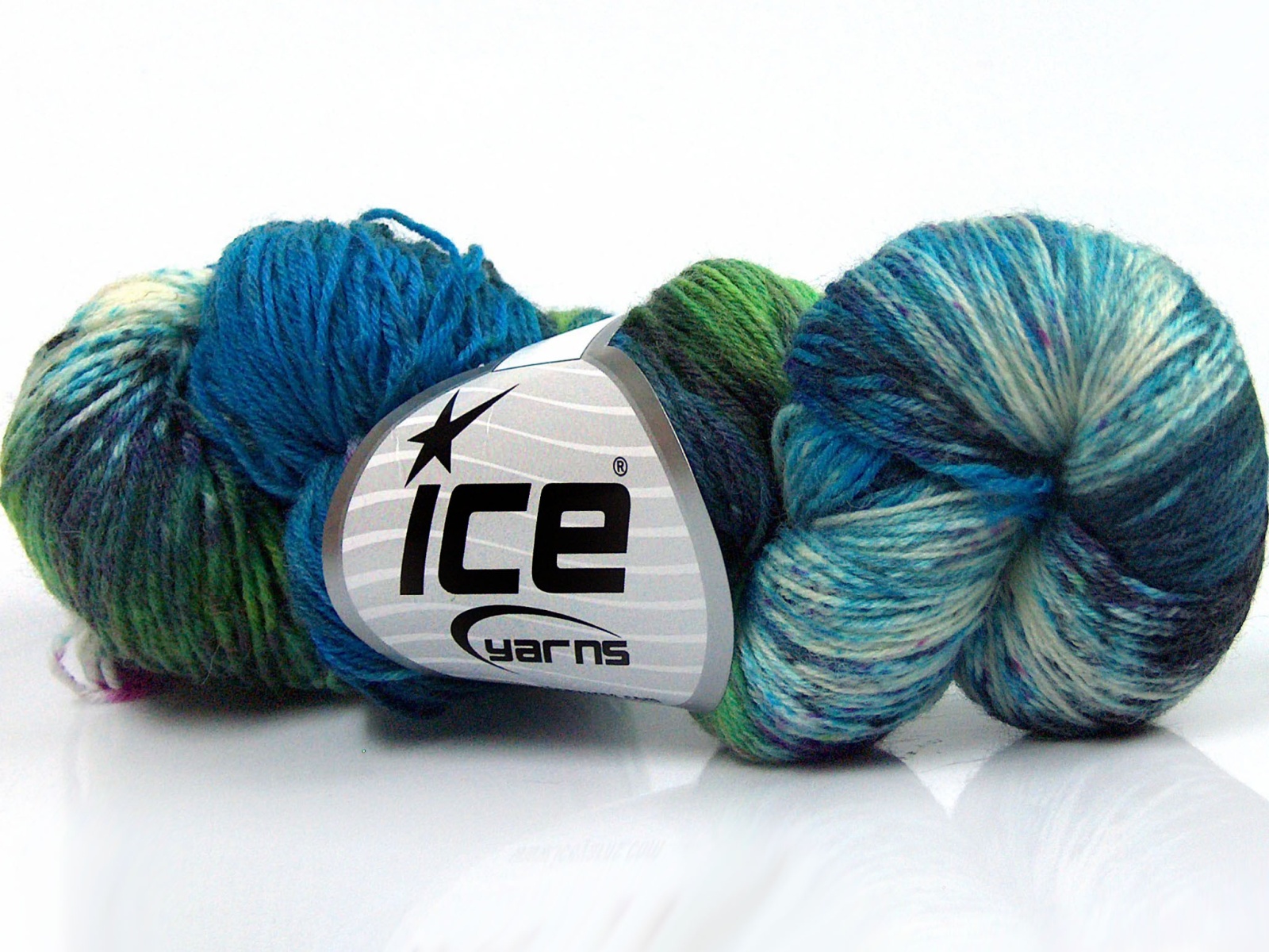 Hand Dyed Sock Yarn Turquoise Shades, Green Shades, Cream, Fuchsia