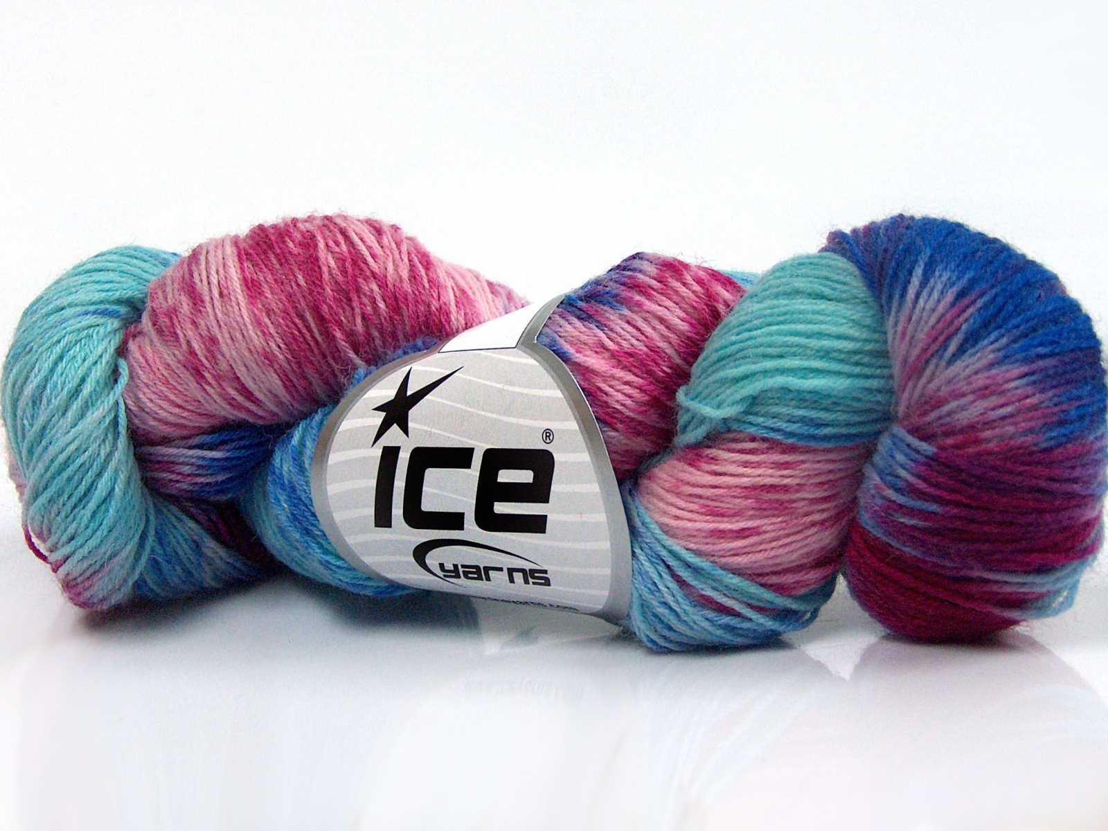 Hand Dyed Sock Yarn Pink Shades, Turquoise Shades, Blue