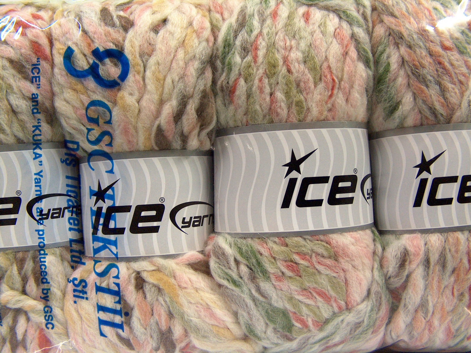 Lot of 4 x 100gr Skeins Ice Yarns ASTORIA (25% Wool) Yarn Cream Pink Shades Brown Shades - photo 4