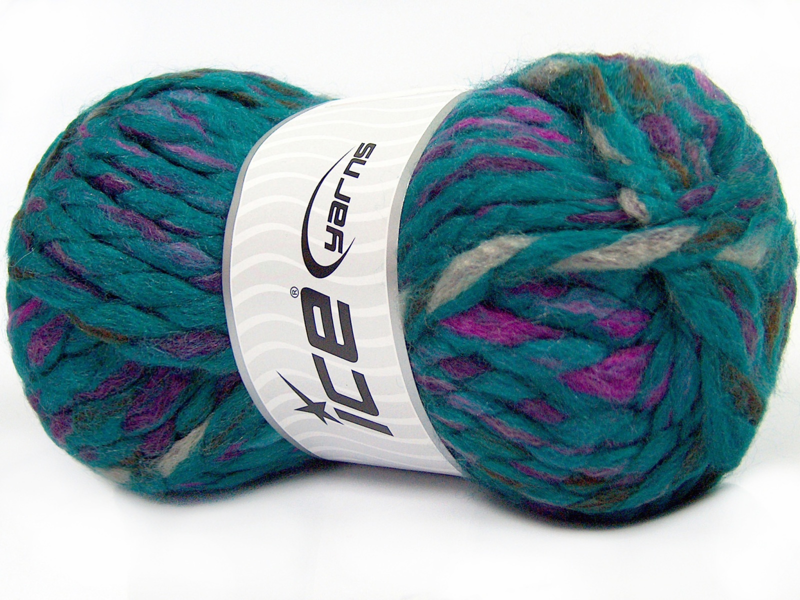 Lot of 4 x 100gr Skeins Ice Yarns ASTORIA (25% Wool) Yarn Turquoise Shades Camel Lilac Brown - photo 2