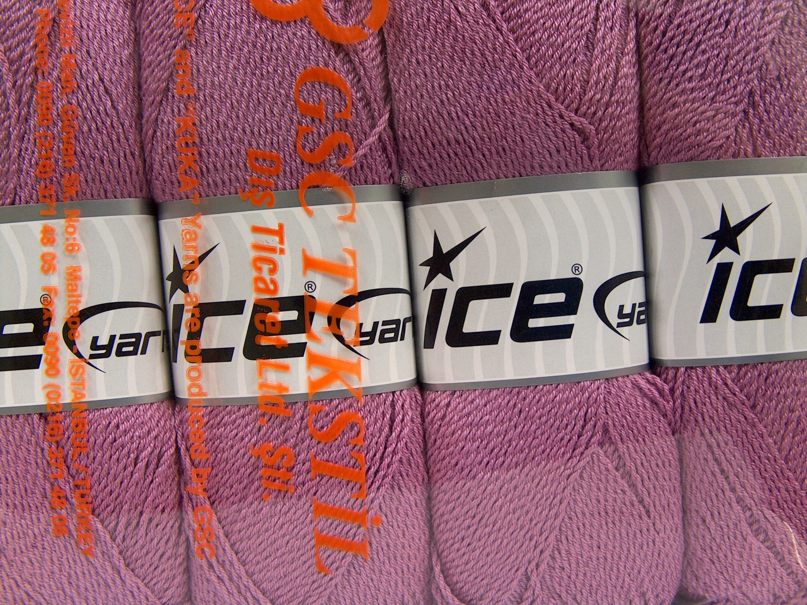 Lot of 4 x 100gr Skeins Ice Yarns WAYUU Hand Knitting Yarn Light orchid - photo 4