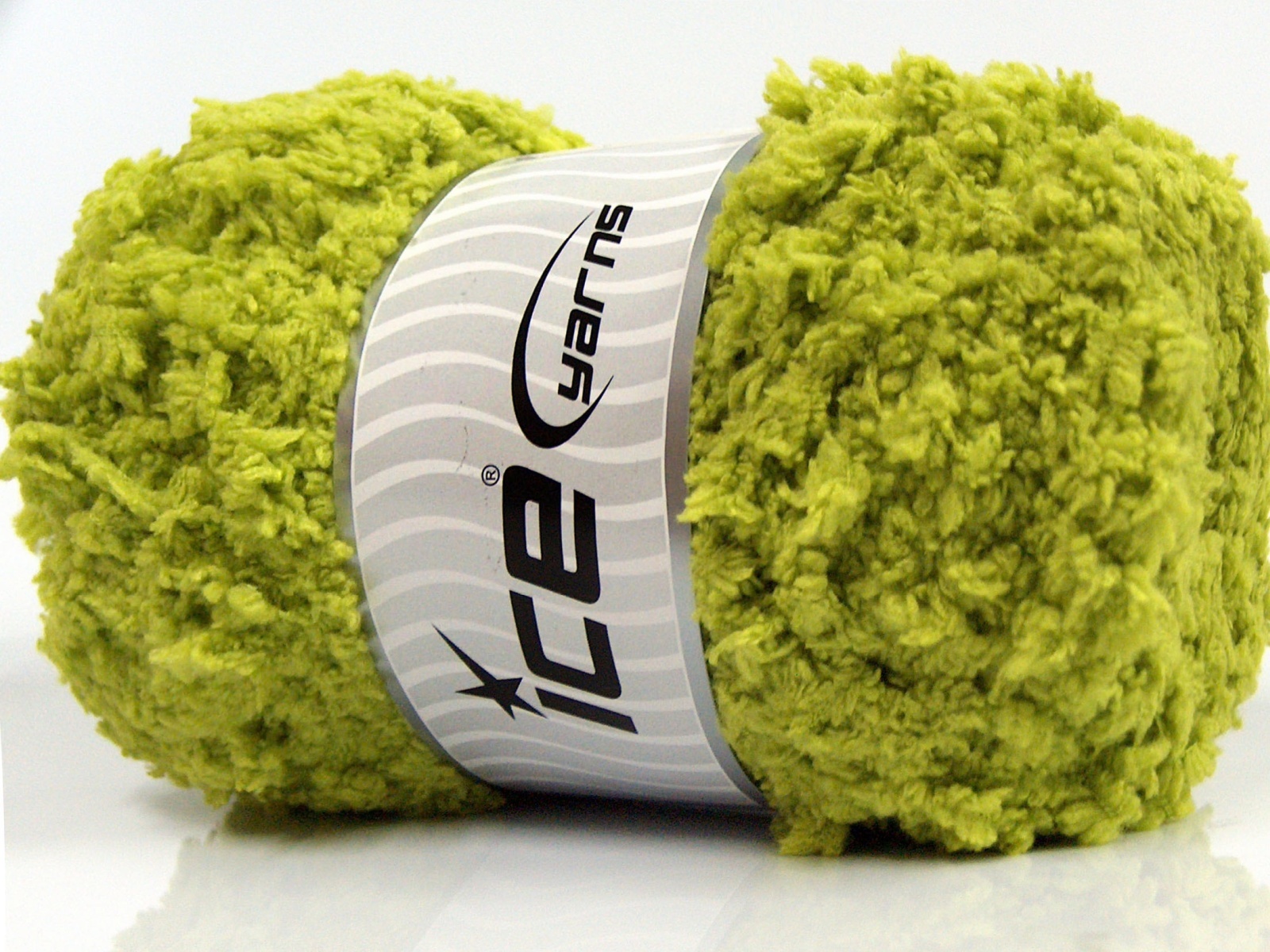 Lot of 4 x 100gr Skeins Ice Yarns PUFFY POPCORN (100% Microfiber) Yarn Pistachio Green