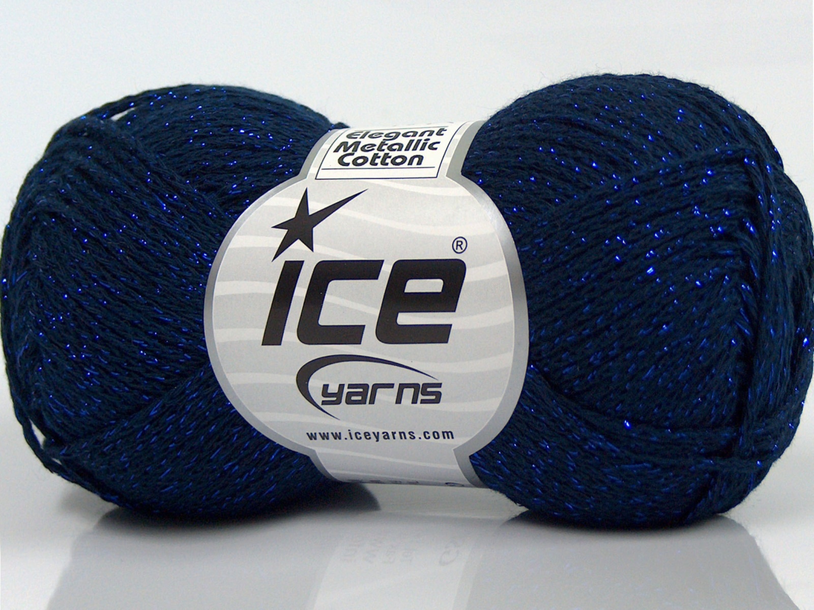 Elegant Metallic Cotton Dark Navy