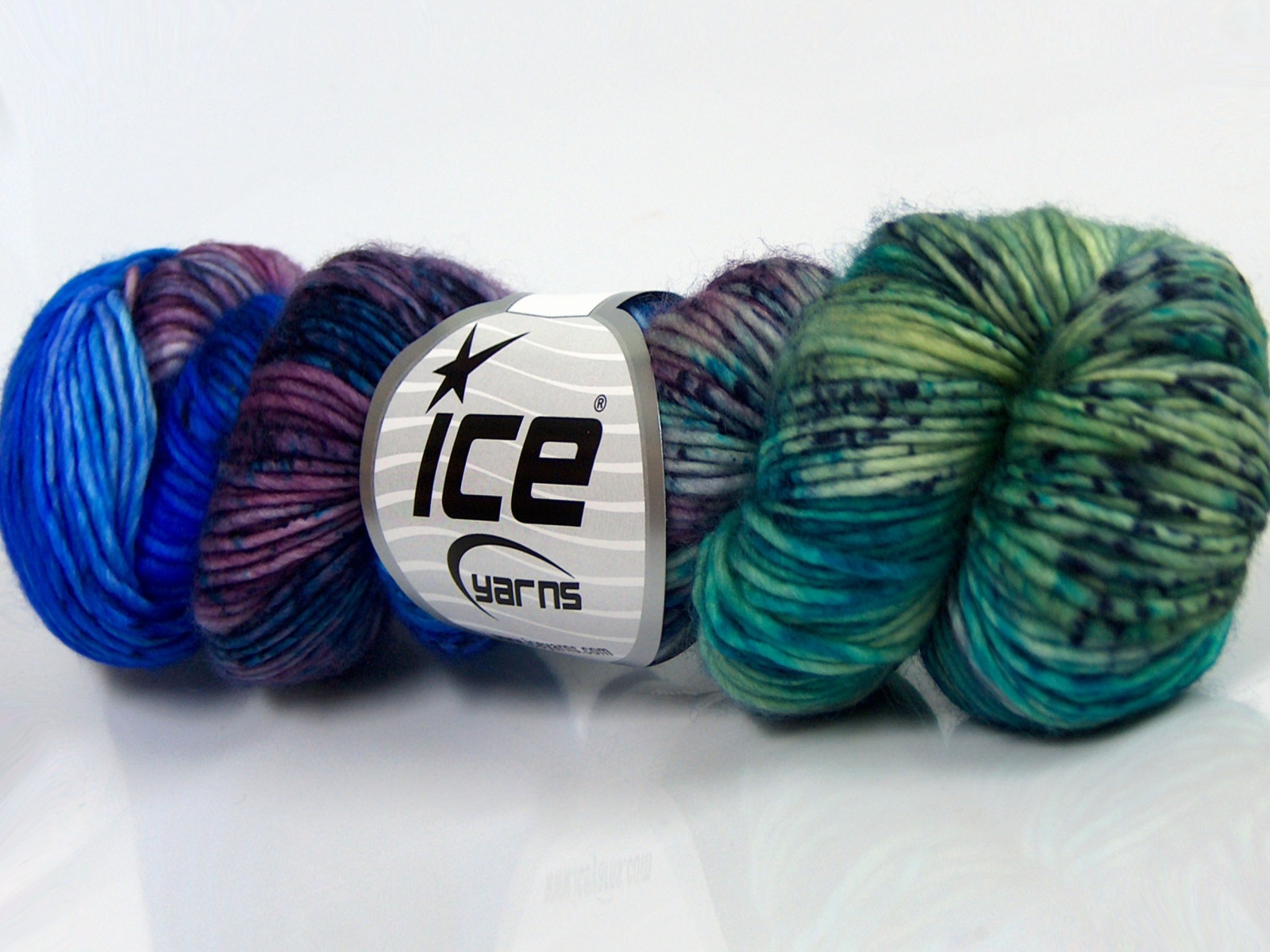 Hand Dyed Superwash Merino Leylak Tonları Yeşil Tonları Mavi Tonları