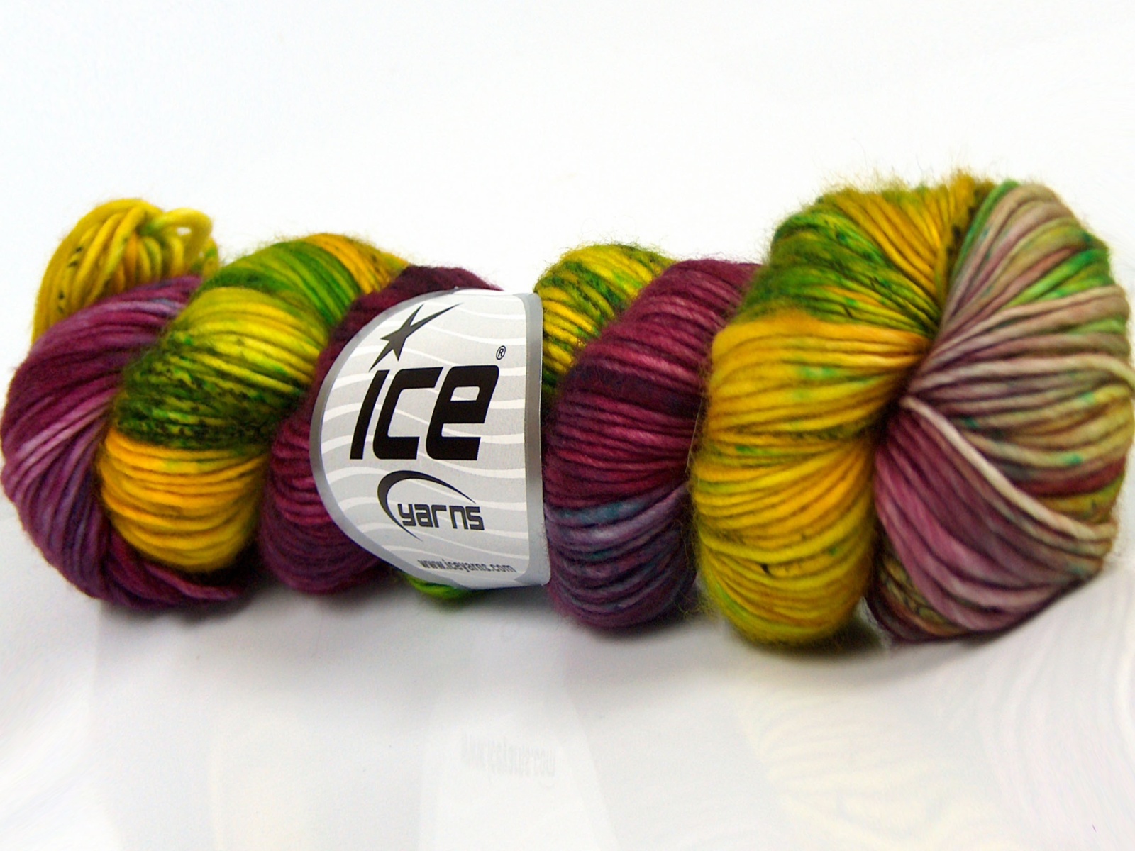 Hand Dyed Superwash Merino Turkuaz Mor Yeşil Altın