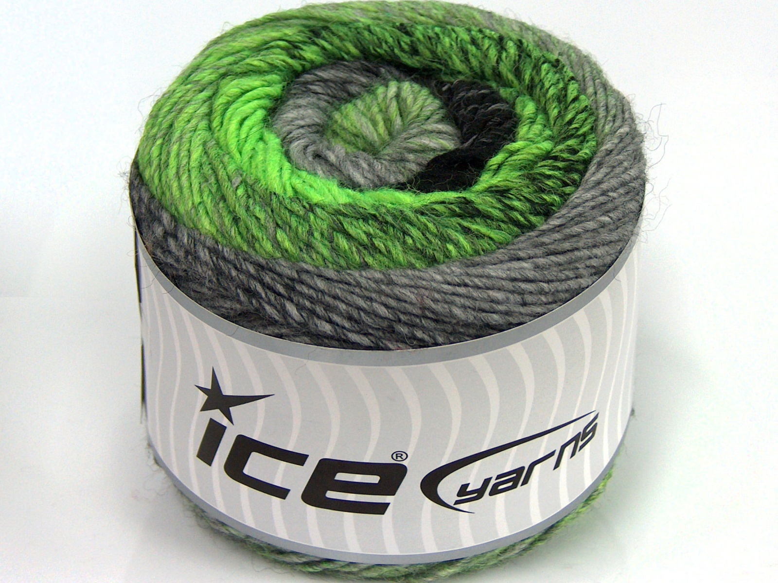 Cakes Alpaca Worsted Neon Yeşil Açık Gri Siyah