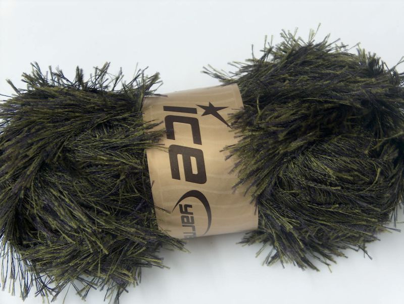 Eyelash 100gr OliveGreen, DarkNavy