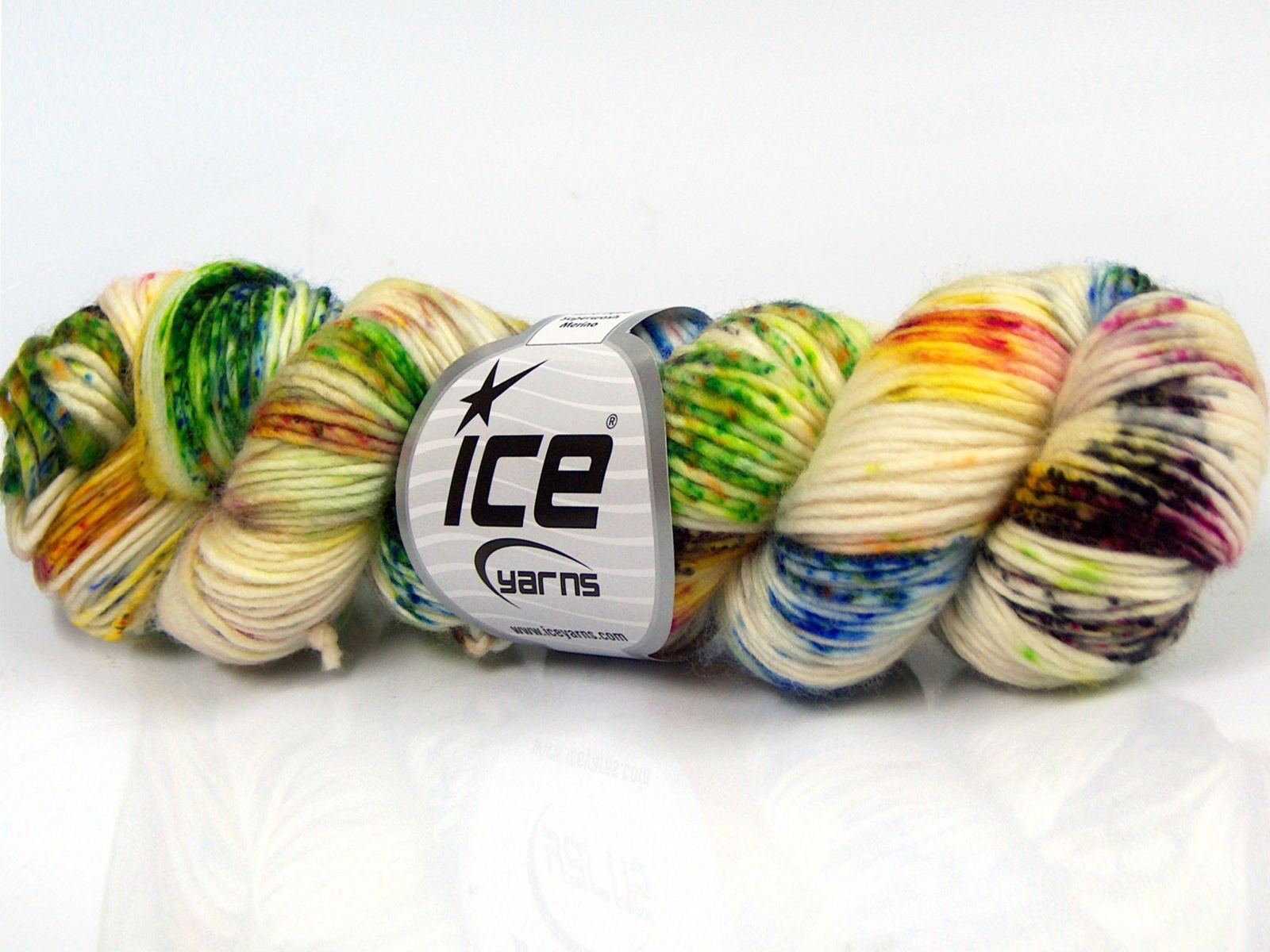 Hand Dyed Superwash Merino Gökkuşağı Krem Siyah