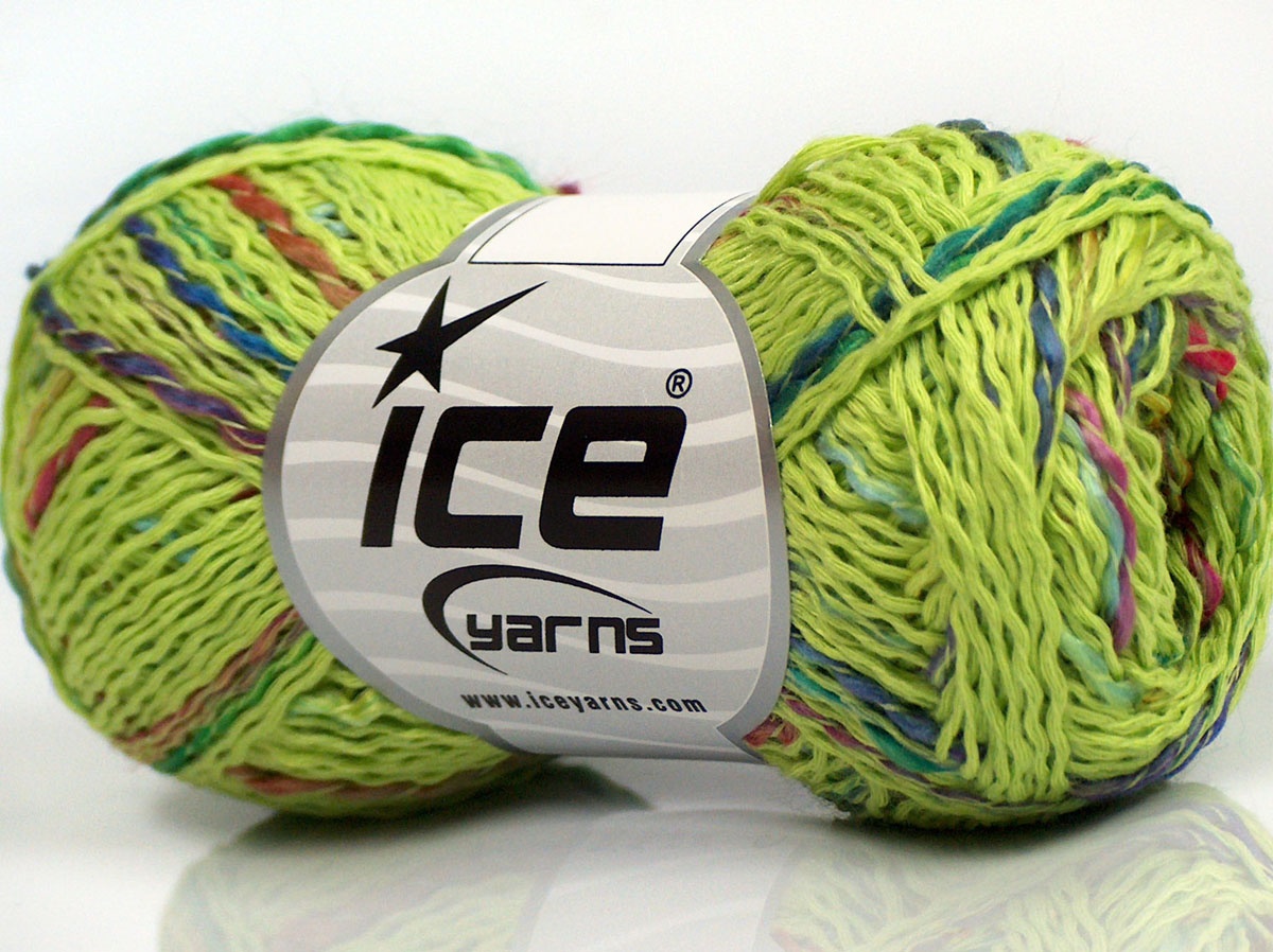 Sale Yazlık İplikler Gökkuşağı Pistachio Green