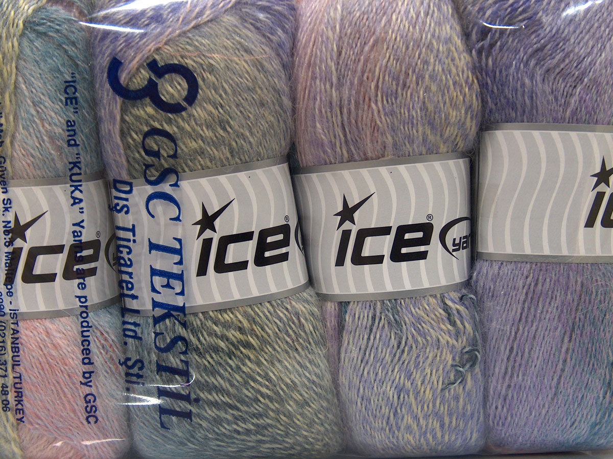 Mohair Pastel Turkuaz Somon Pembe Leylak Yeşil