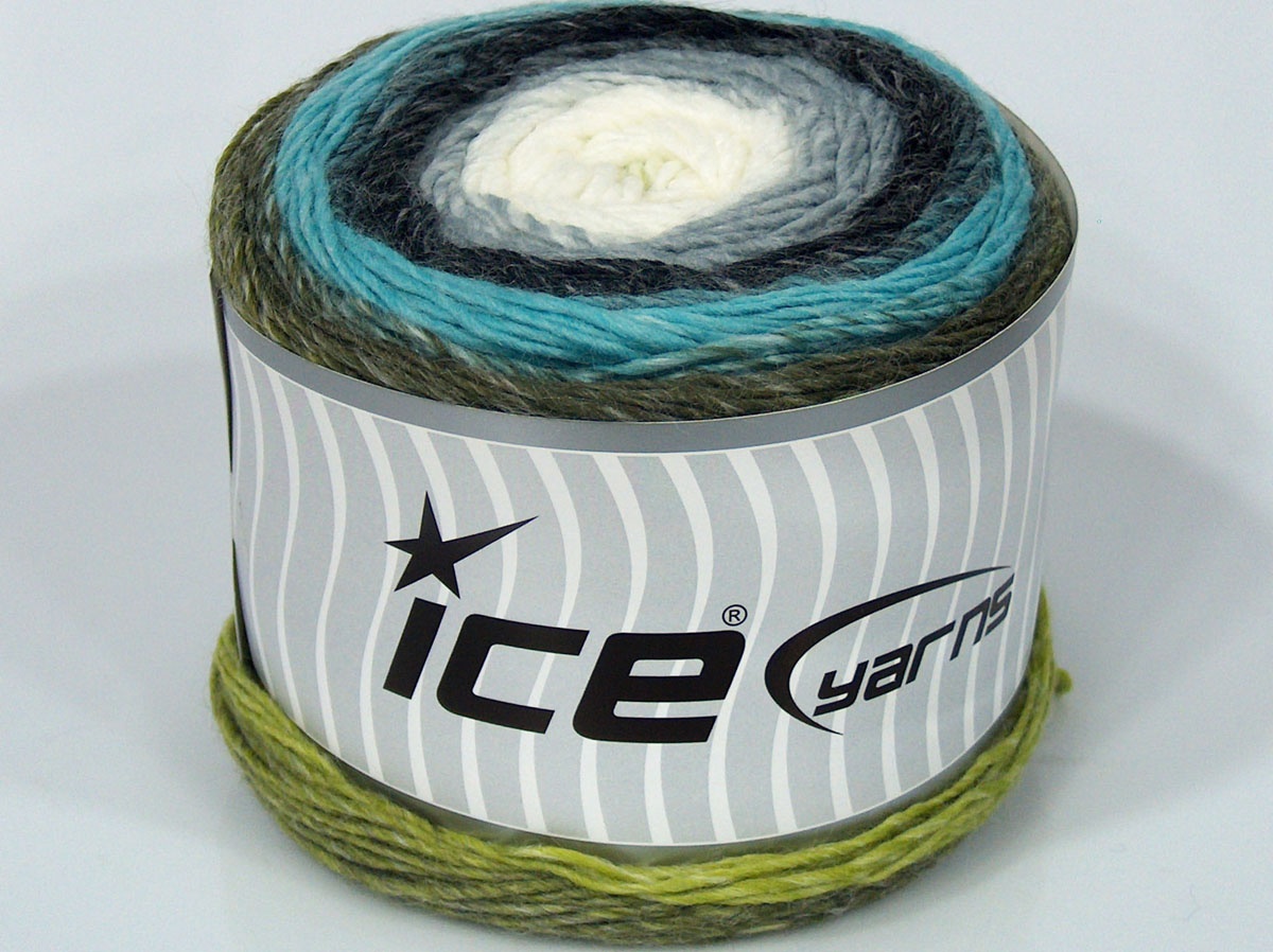 Sale Cakes Yarn Beyaz Turkuaz Gri Yeşil Siyah