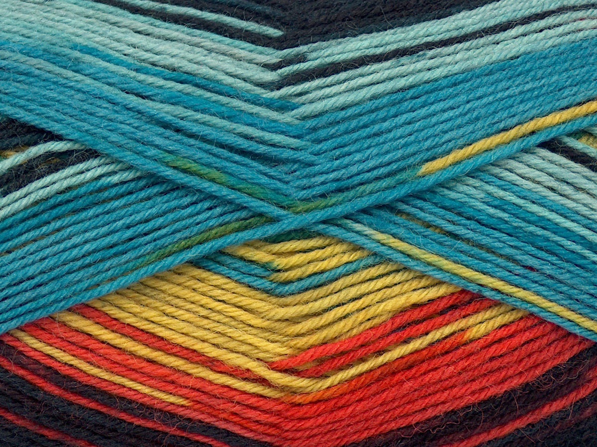 Turquoise Shades, Dark Navy, Green, Orange
