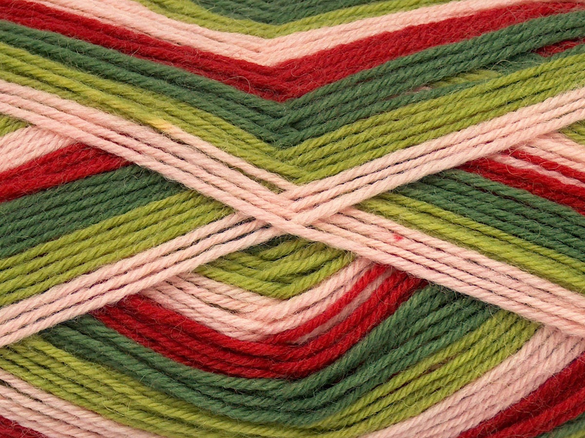 Light Beige, Red, Green Shades