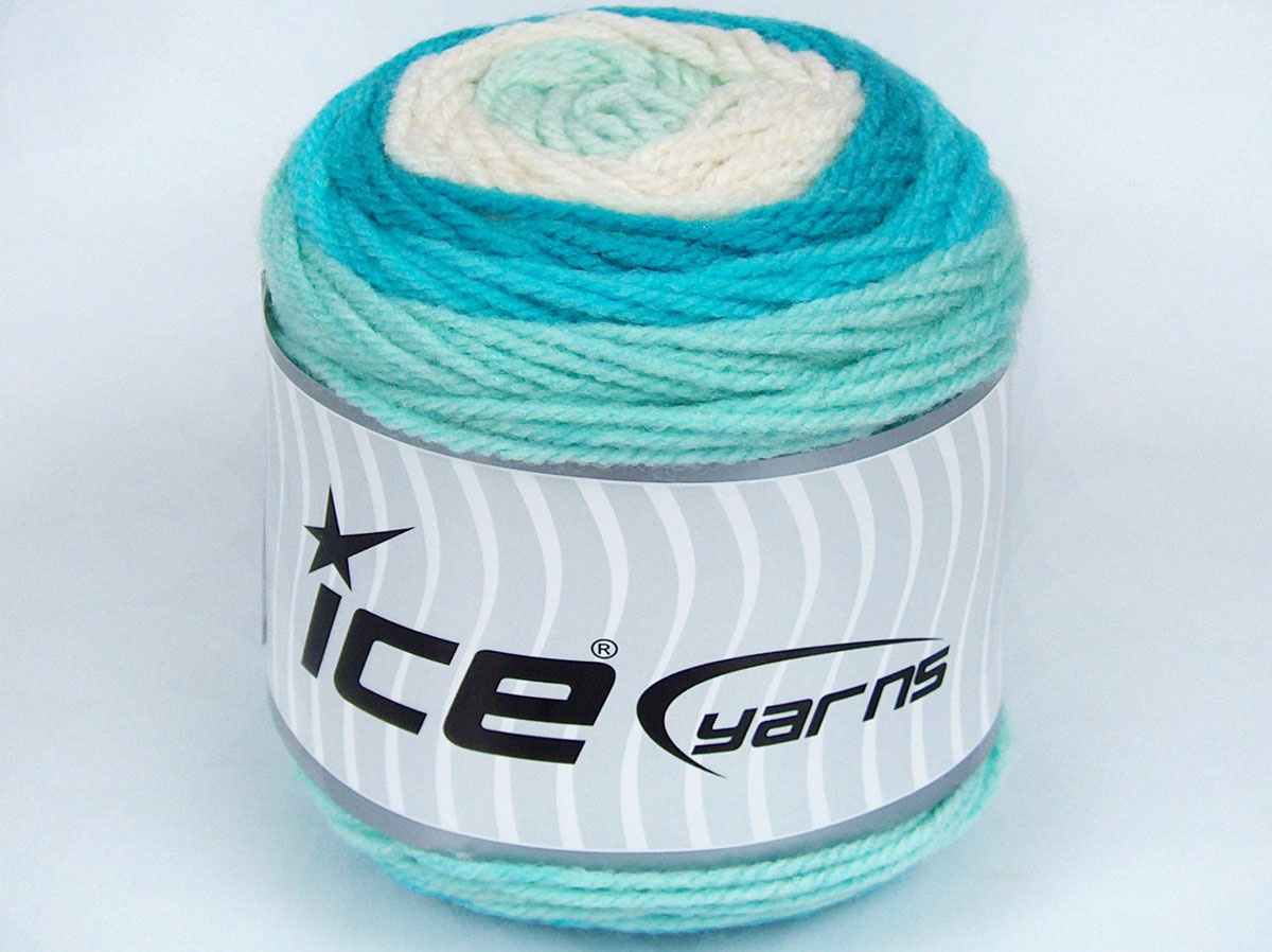 Cakes Wool Beyaz Turkuaz Tonları