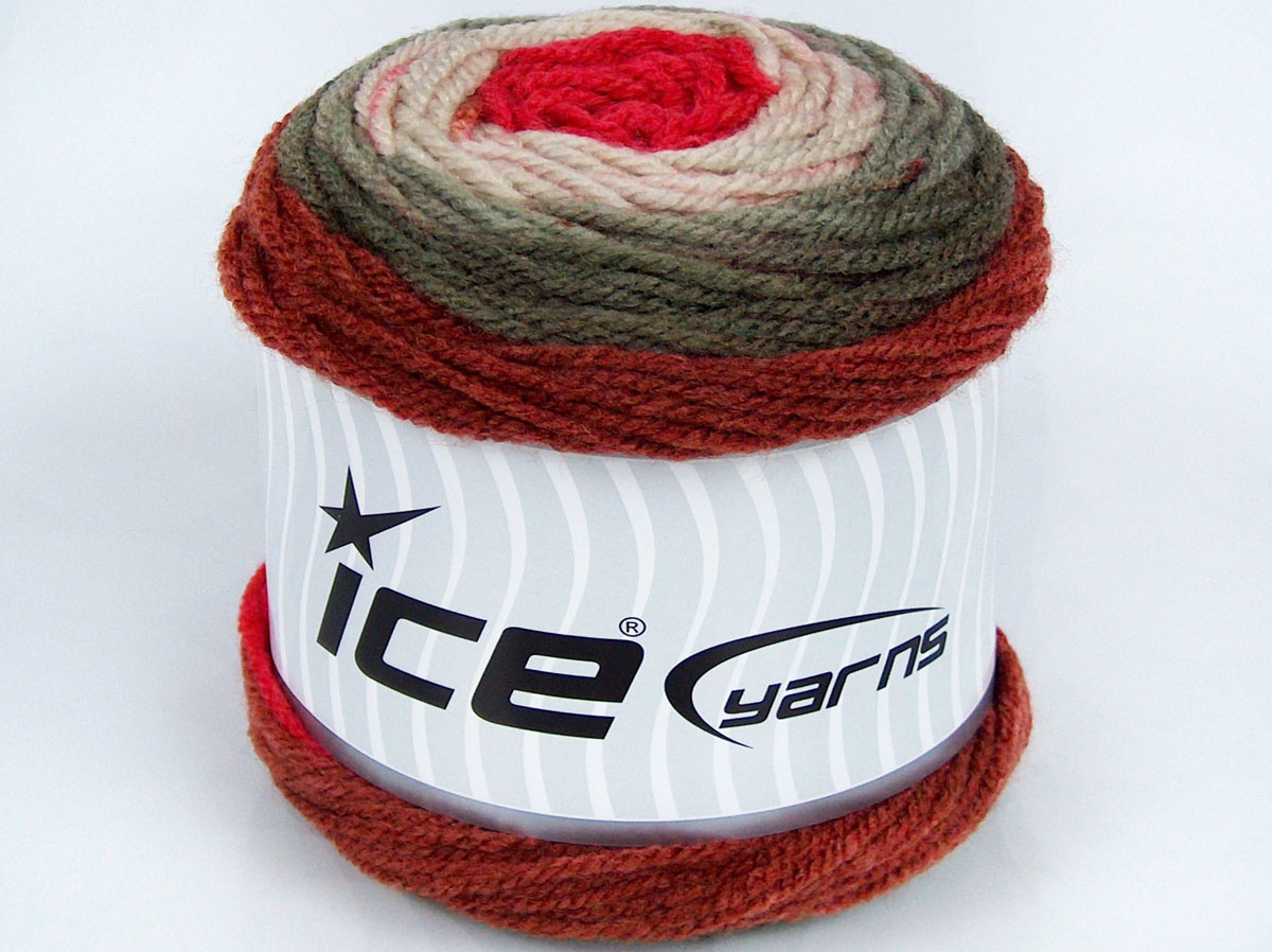 Cakes Wool Kırmızı Haki Bakır Bej