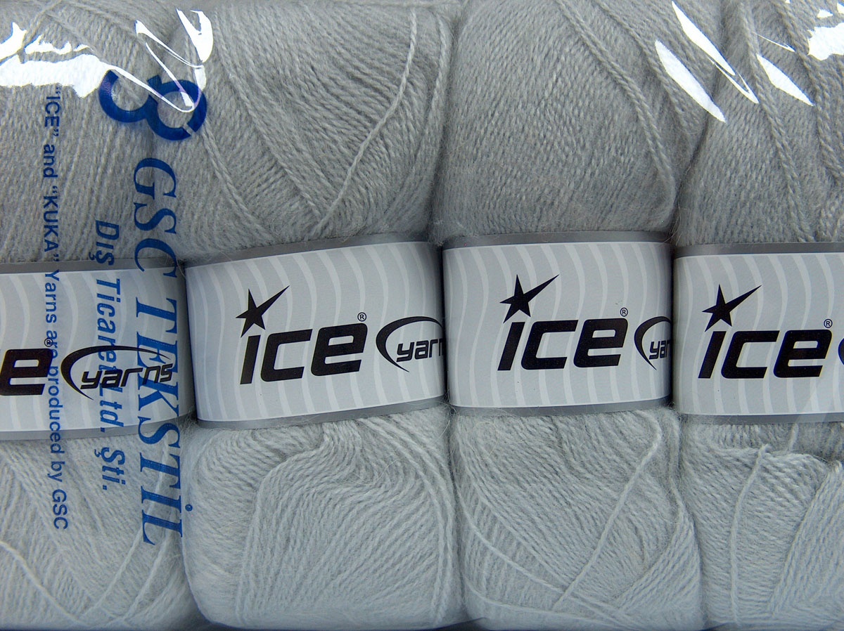 Mohair Pastel Açık Gri