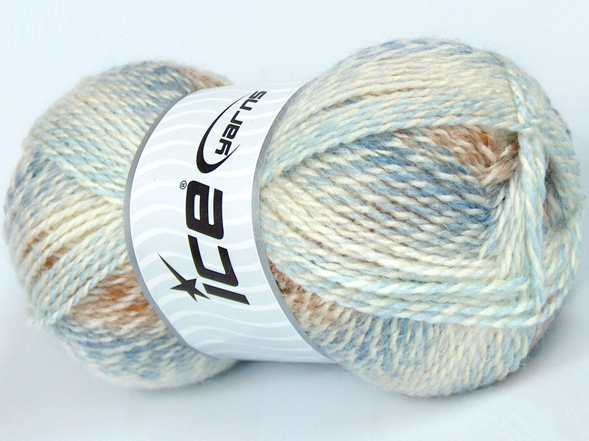 Sale Self-Striping Krem Tonları Kahverengi Bebe Mavisi