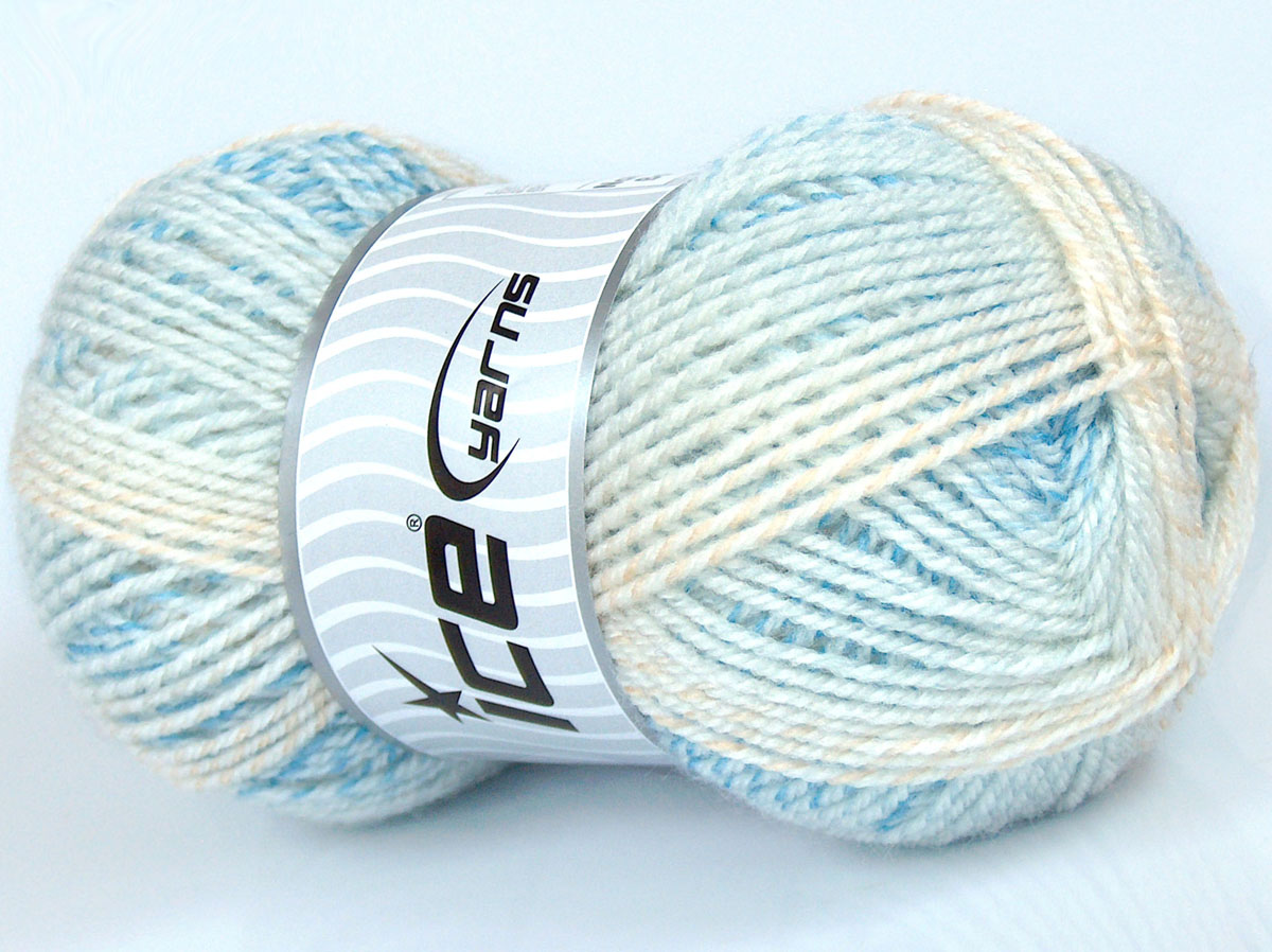 Sale Self-Striping Krem Tonları Mavi Tonları