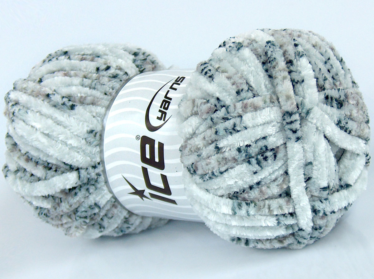 Chenille Tweed Beyaz Açık Gri Gri Siyah