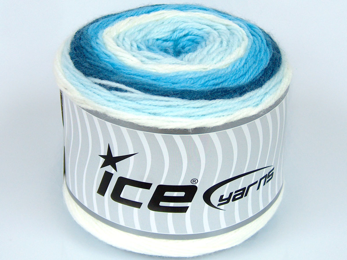 Sale Cakes Yarn Beyaz Mavi Tonları