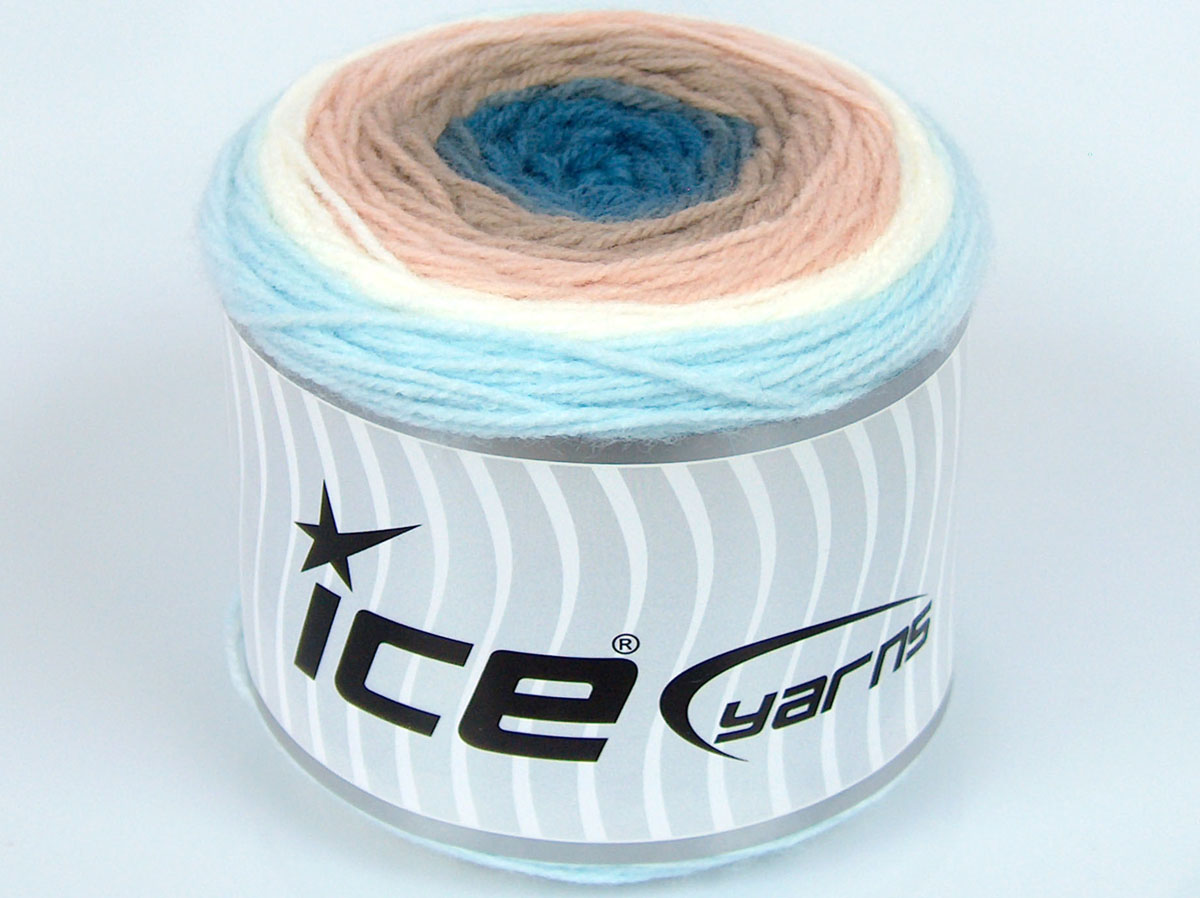 Sale Cakes Yarn Beyaz Pembe Deve Tüyü Mavi Tonları