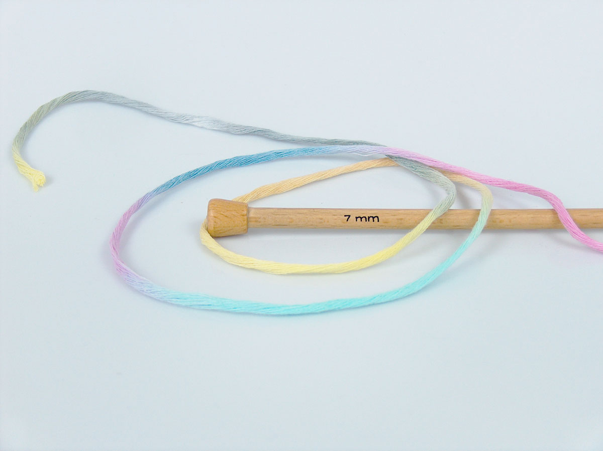 Natural Cotton Color 3mm Sarı Pembe Nane Yeşil Açık Gri Mavi