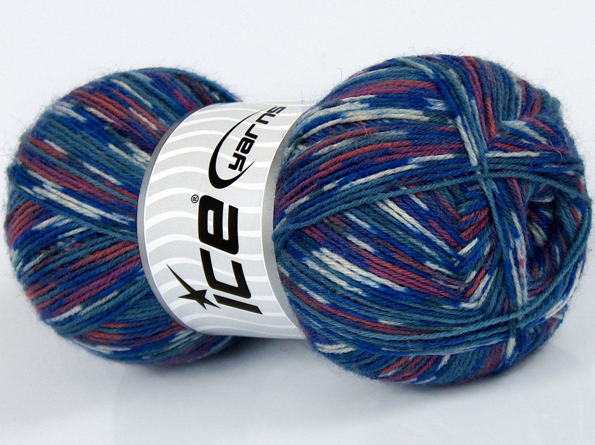 Multicolor Sock Krem Bakır Mavi Tonları