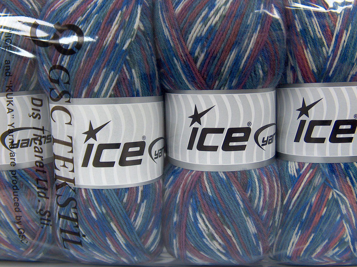 Multicolor Sock Krem Bakır Mavi Tonları